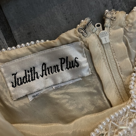 Vintage Judith Ann drop waist beaded roaring 20s event dress gown large - Picture 6 of 10